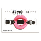 Sex & Mischief Silicone Lips Mouth Gag Adjustable Vegan Leather Strap 63.5 cm Mouth Gag > Bondage Gear > Gags and Bits