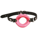Sex & Mischief Silicone Lips Mouth Gag Adjustable Vegan Leather Strap 63.5 cm Mouth Gag Pink > Bondage Gear > Gags and Bits