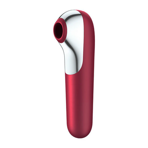 Satisfyer App Enabled Dual Love Clitoral Massager Red Default Title AIR PULSATION