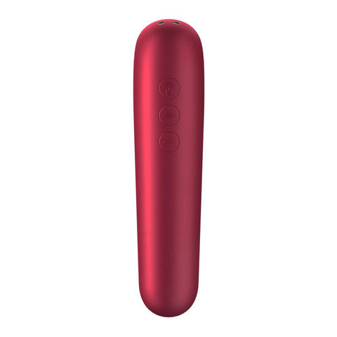 Satisfyer App Enabled Dual Love Clitoral Massager Red AIR PULSATION