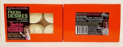 The Fresh Desires Collection Tantric Natural Massage Oil Soy Candle - Relaxing 8oz Gift Set Default Title Massage Gift Set