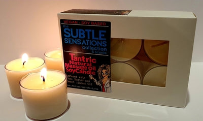 The Subtle Sensations Collection Tantric Natural Massage Oil Soy Candle in Warm Amber Size Default Title Massage Oil