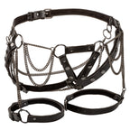 Euphoria Collection Plus Size Black Thigh Harness With Chains and Adjustable Straps > Dildos > Strap On Harnesses
