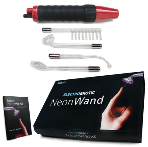 KinkLab Neon Wand Electrosex Kit E-Stim 5 Piece Set Purple E-STIM TOYS