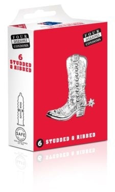 Four Seasons Studded Lubricated Condoms 6 Pack – Textured Condoms Secondary image