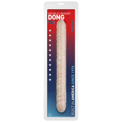 Double Header 18 Inch Veined Dong Flesh Pink Double Dongs