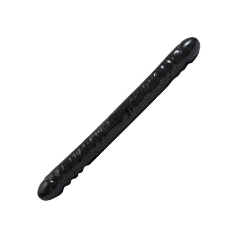 Double Header 18 Inch Veined Dong Black Default Title > Realistic Dildos and Vibes > Double Dildos