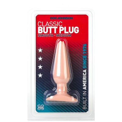 Classic Smooth Butt Plug Medium Flesh Pink Beige Butt Plugs