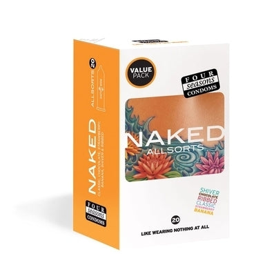 Four Seasons Naked Allsorts Ultra Thin Lubed Condoms 20 Pack Default Title Condoms