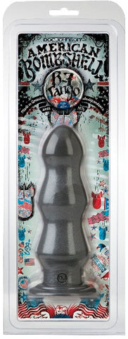 B-7 Tango 7in Anal Dildo Gun Metal Black Dongs Big