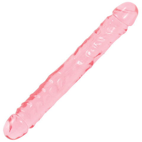 Crystal Jellies 12 Inch Double Dong Pink Pink Double Dongs