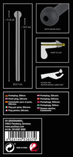 Penis Plug Hollow 11.8cm Flexible Urethral Dilator – Male Toy > Sex Toys For Men > Sounding Rods