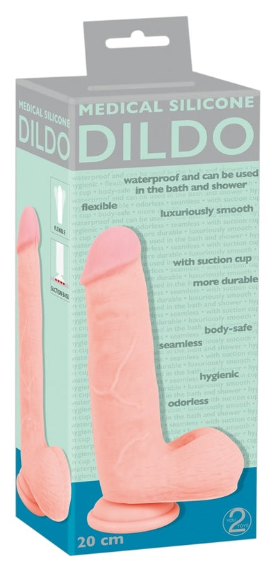 Medical Silicone 8 Inch Dildo Flesh With Realistic Design Secondary image
