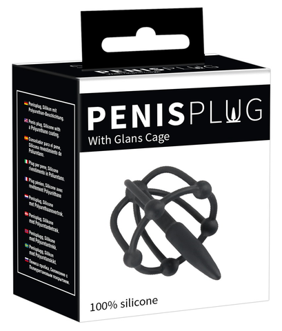 Silicone Penis Plug WIth Glans Cage Default Title Sounding Rods