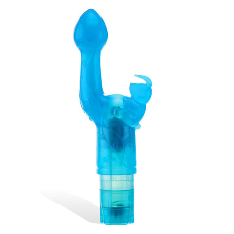 Adam & Eve Bunny Kiss – 17.8 cm Rabbit Vibrator Blue VIBRATORS-RABBIT