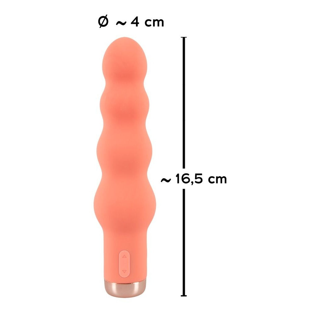 Peachy Mini Beads Vibrator 16.5 cm Silicone Pink Rechargeable > Anal Range > Anal Beads