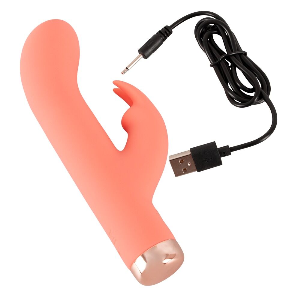 Peachy Mini 16.7cm Rabbit Vibrator in Pink | Compact Size > Vibrators > Ladies > Rabbit