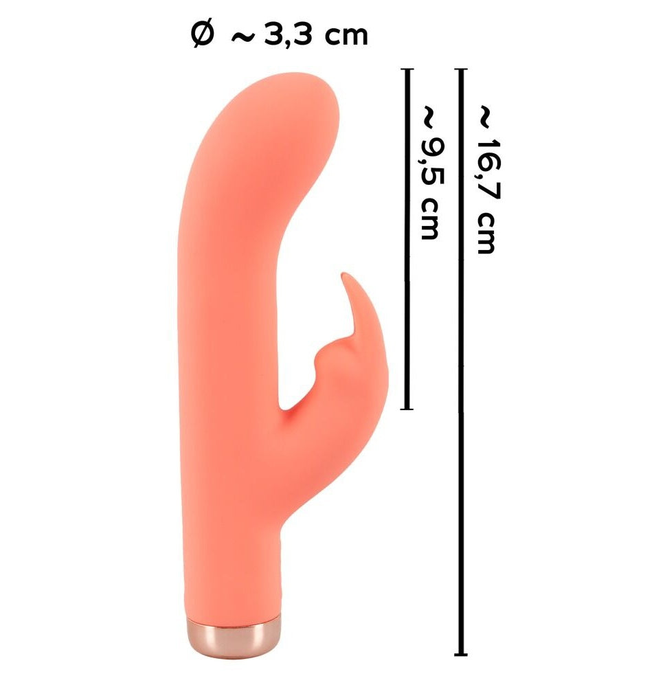 Peachy Mini 16.7cm Rabbit Vibrator in Pink | Compact Size > Vibrators > Ladies > Rabbit