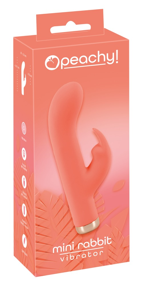 Peachy Mini Rabbit Vibrator in Pink, Small Size Default Title VIBRATORS-RABBIT