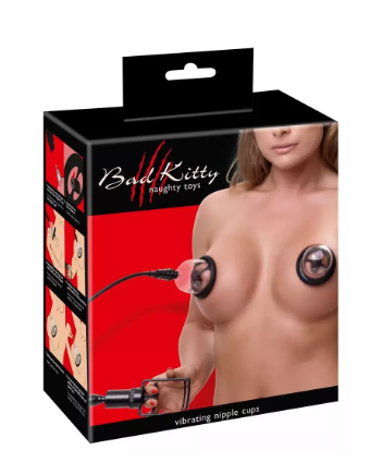 Bad Kitty Vibrating Nipple Cups with Suction and Hand Pump Default Title Pumps Female