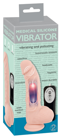 Medical Silicone 8 Inch Pulsating Vibrator Flesh Default Title Vibrators