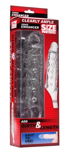 Clearly Ample Penis Enhancer Sheath for Instant Enlargement Clear SLEEVES
