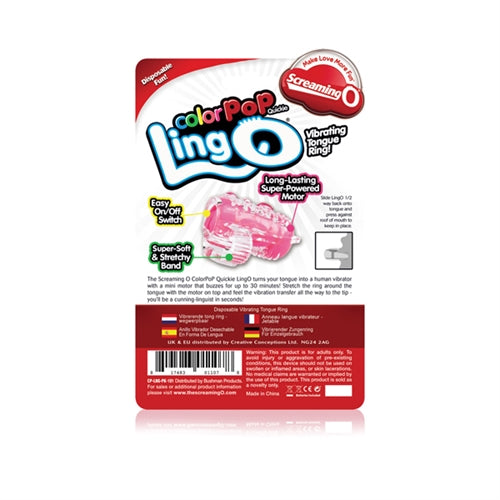 ColorPoP Quickie Ling O Tongue Vibrator – Wireless Disposable SEBS Silicone Vibrator > Sex Toys > Couples Toys