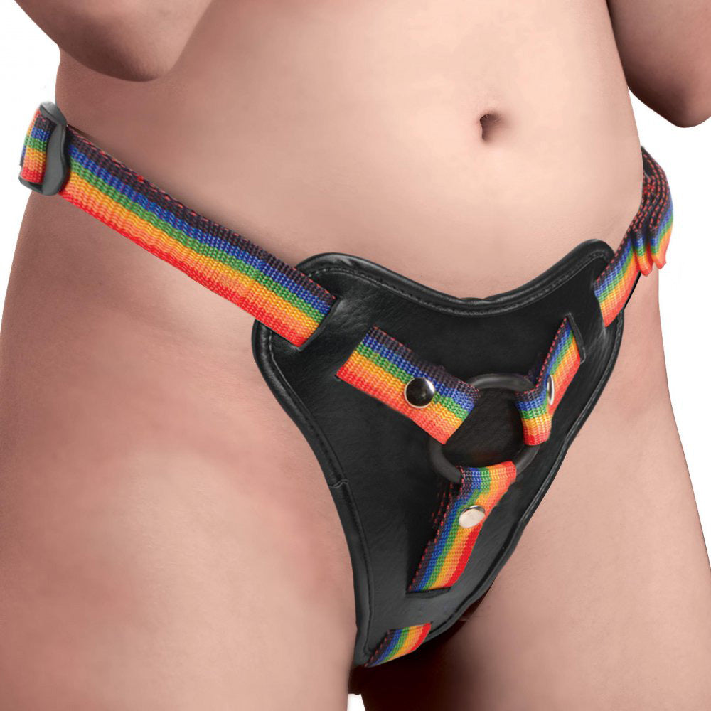Strap-U Take the Rainbow Universal Strap-On Harness – Adjustable Size Harness > Dildos > Strap On Harnesses