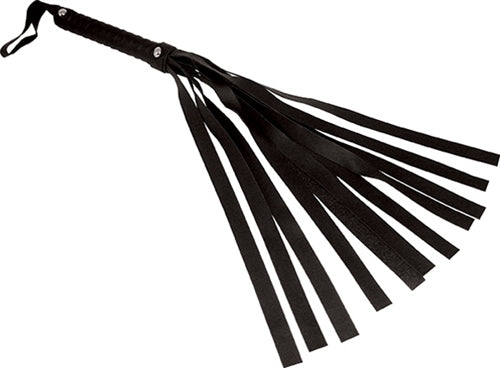 Sex and Mischief Faux Leather Flogger for Sensation Play 24 Inches Black Whips & Paddles