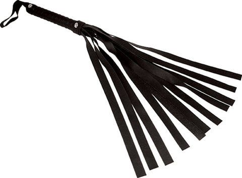 Sex and Mischief Faux Leather Flogger for Sensation Play 24 Inches Black Whips & Paddles