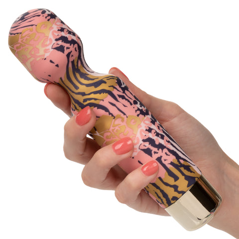 Naughty Bits WTF Wand to Fuck Pink and Gold Flexible Silicone Personal Massager - Waterproof > Sex Toys > Mini Massagers