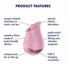 Satisfyer Tongue Player – USB Rechargeable Flicking Silicone Oral Stimulator > Sex Toys For Ladies > Clitoral Vibrators and Stimulators