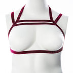 Gender Fluid Sugar Coated Harness L-XXL Metallic Raspberry Stretch Chest Harness > Clothes > Womens Harnesses