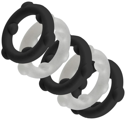 Gearheads 5 Pack Spinner Rings (Black Vapor) – Stretchy Silicone Cock Rings > Cock Ring > Sets