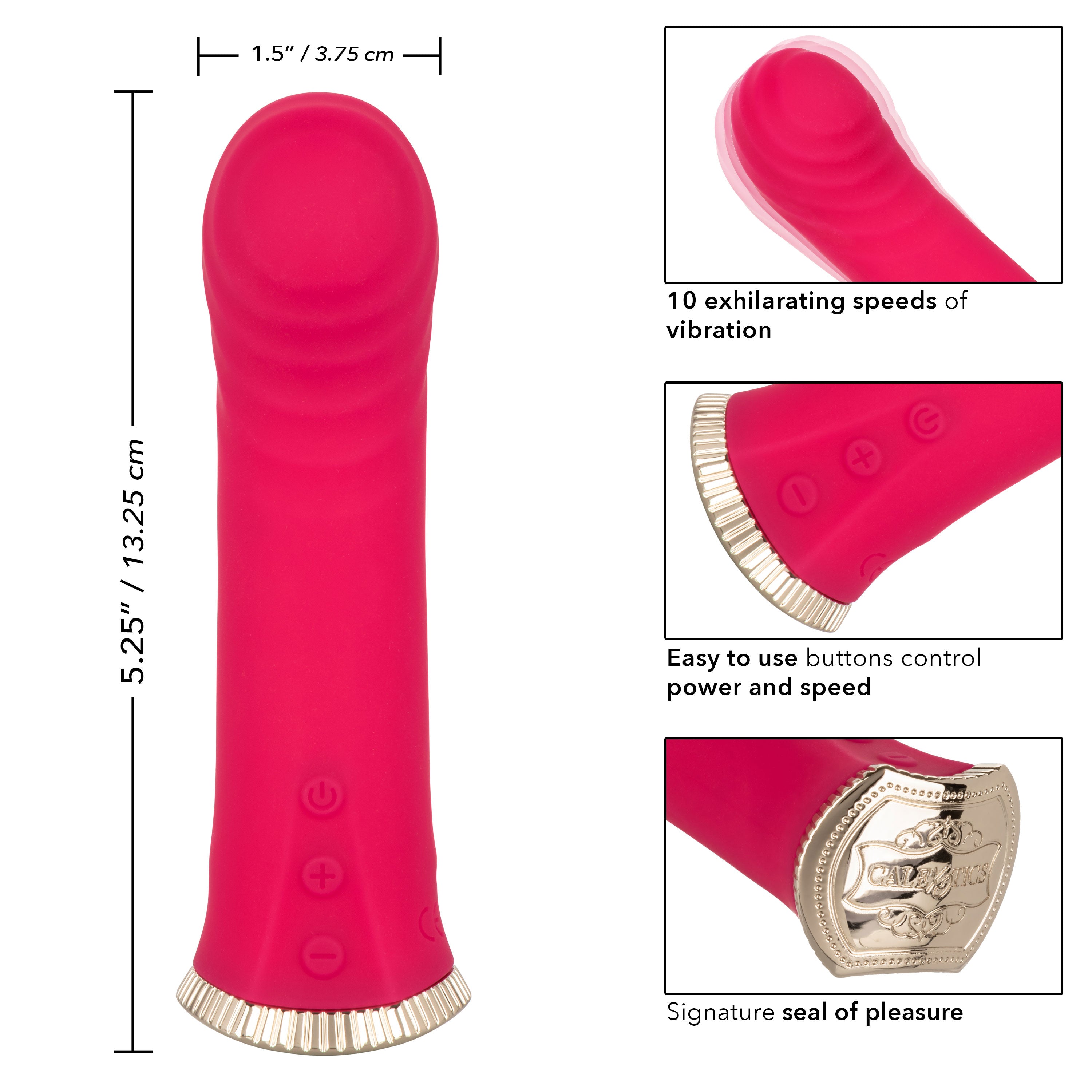 Uncorked Merlot Mini Massager Vibrator in Pink with 10 Speeds and 3-Inch Silicone Personal Vibrator > Vibrators > Mini Vibrators