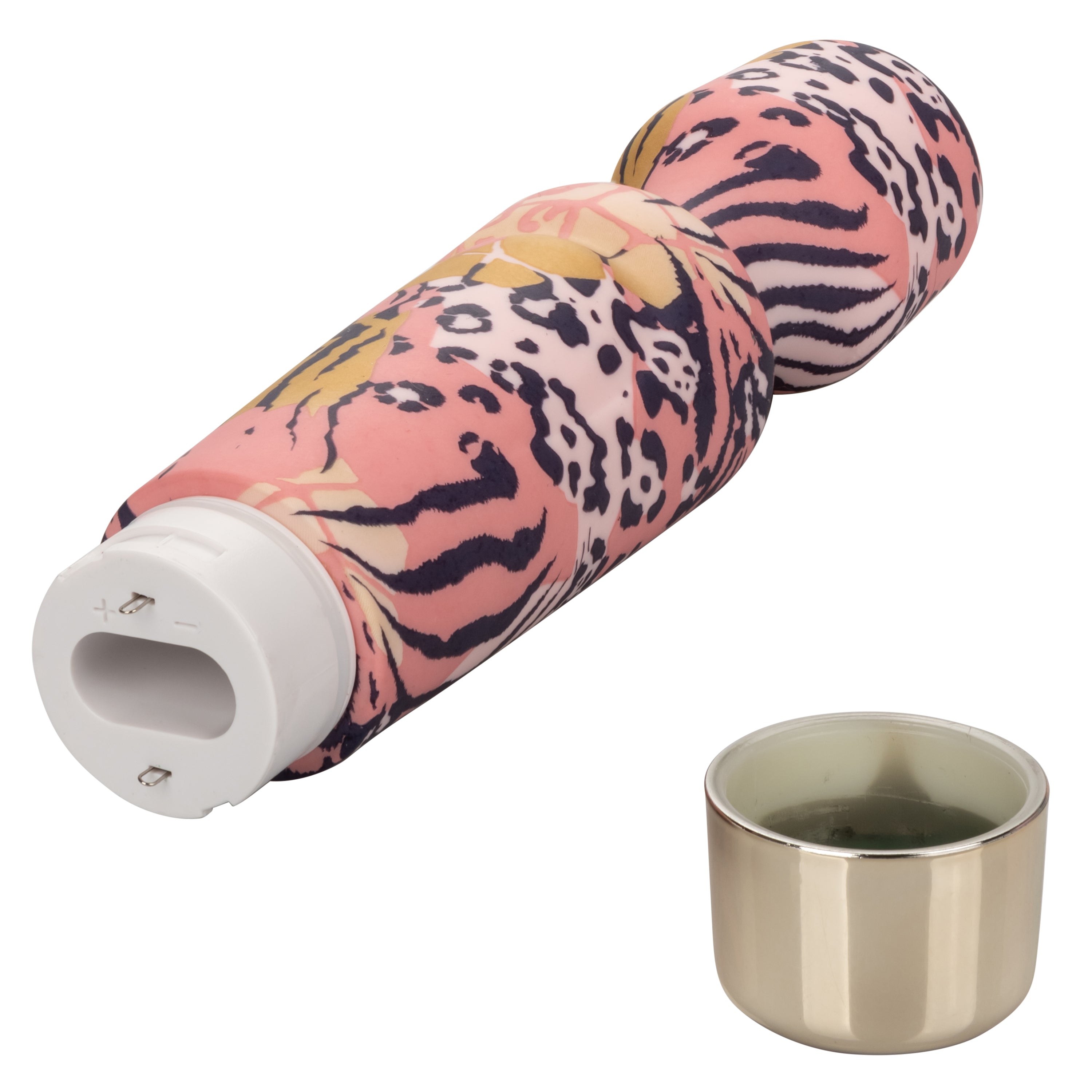 Naughty Bits WTF Wand to Fuck Pink and Gold Flexible Silicone Personal Massager - Waterproof > Sex Toys > Mini Massagers