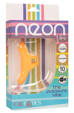 Neon Vibes The Pleasure Vibe (Orange) – Rechargeable Ergonomic Finger Vibrator with 10 Functions > Vibrators > Finger Vibrators