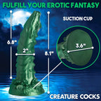 Creature Cocks Cockness Monster (Green) – 8.1" Silicone Dragon Dildo > Dildos > Fantasy