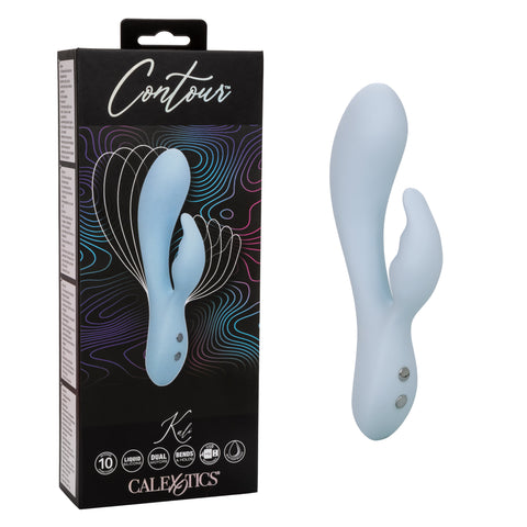 Contour Kali Flexible Dual Massager in Light Blue with 10 Vibration Functions and Rechargeable > Vibrators > Ladies > Rabbit