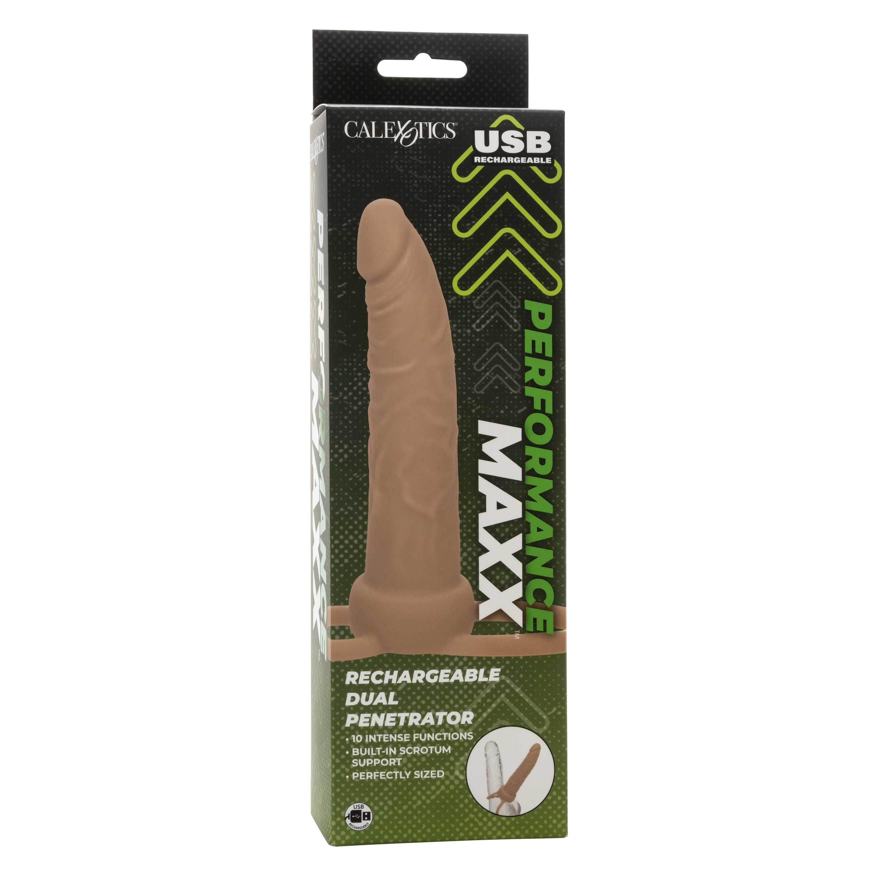 Performance Maxx Dual Penetrator Ivory with 10 Vibration Functions and Dual Support Rings > Dildos > Neutral Dildos
