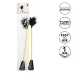 Boundless Feather Crop Black Faux Leather and Feather Tickler BDSM Dual Crop 15 Inch Black > Bondage Gear > Ticklers