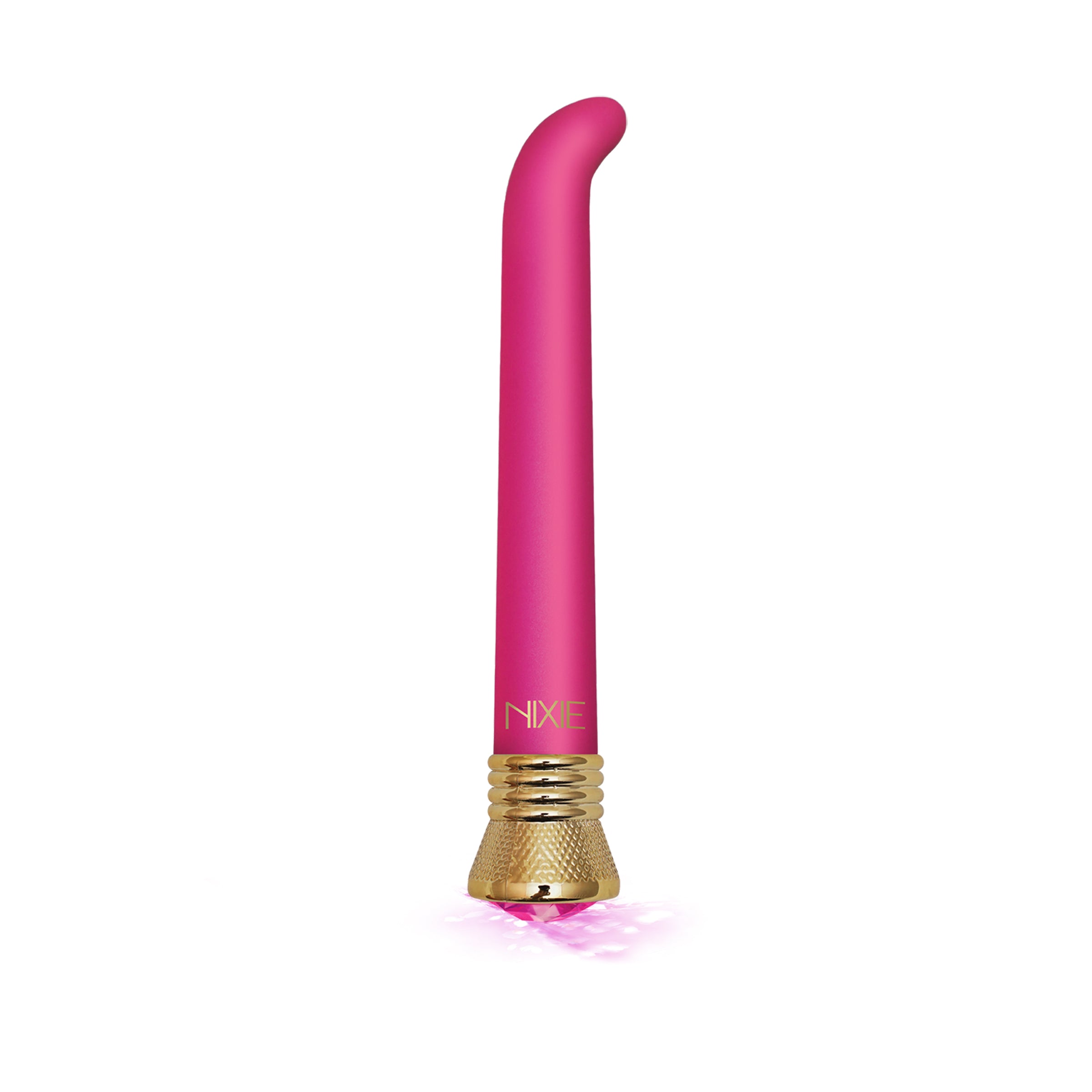 Nixie Jewel Satin G Vibe Pink Tourmaline 7 Inch Waterproof Multi-Speed Vibrator > Sex Toys For Ladies > G-Spot Vibrators