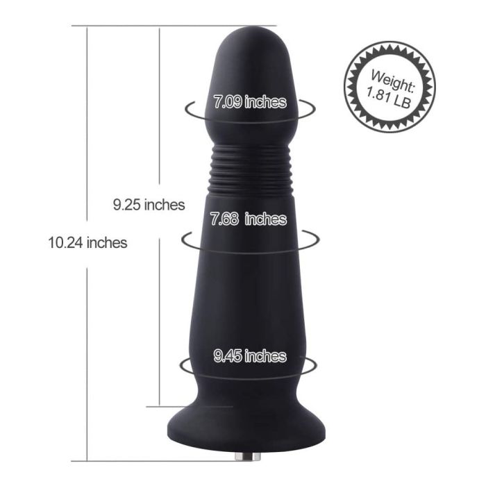HiSmith - 10.24" Silicone Grenade Anal Plug (KlicLoc) Sex Machine Attachments