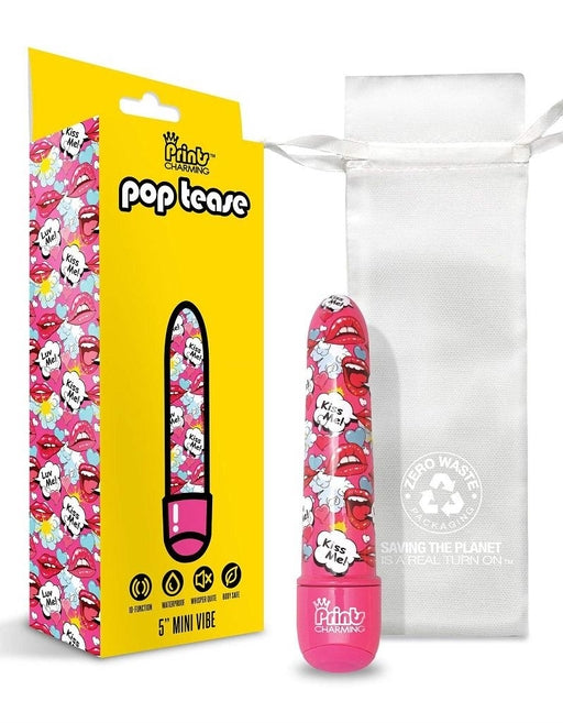 Prints Charming Pop Tease 5 Inch Mini Vibe Kiss Pink Default Title BULLETS