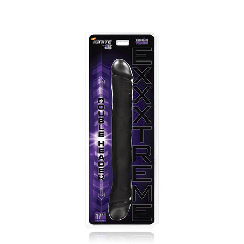 Exxtreme Double Dong 17in Black Black Double Dongs