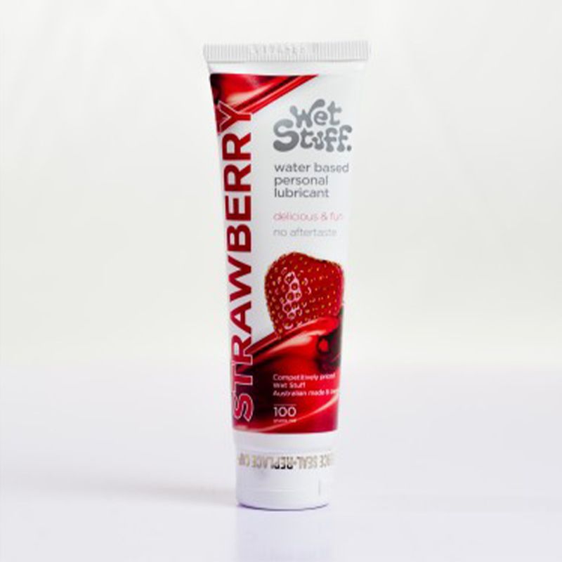 Wet Stuff Strawberry – Water-Based Flavoured Lubricant 100g > Lube > Flavoured