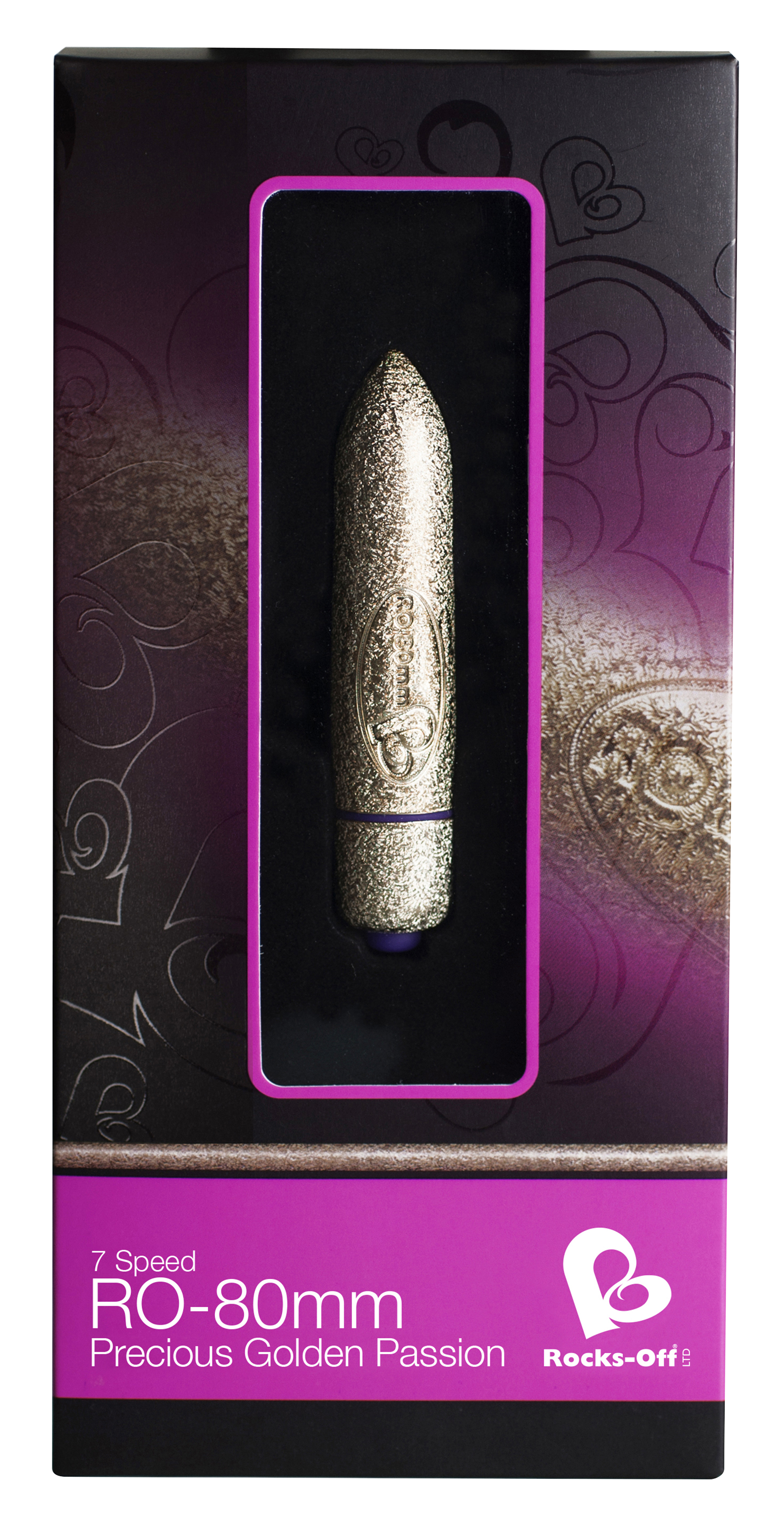 RO-80mm 7 Speed Precious Rose Gold Vibrating Bullet Toy > Vibrators > Mini Vibrators