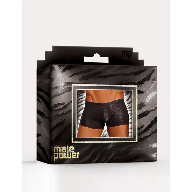 Male Power Micro G-String Snakeskin Design Stretchy Nylon Spandex Black Large Extra Large Panties