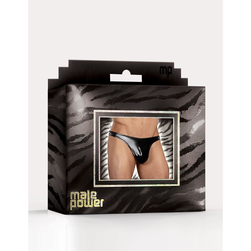 Male Power Classic Thong Wet-Look Faux Leather Men's Underwear > Clothes > Mens G-Strings