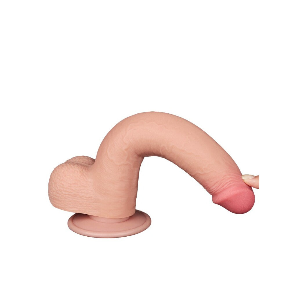 Lovetoy Sliding Easy Bend 9 Inch Dual-Layer Skin Dildo > Dildos > Realistic Dildos